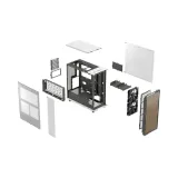Case Fractal Design North Chalk White TG Clear Tint (ATX/Mid Tower/Màu Trắng)
